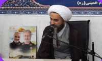 جلسه درس اخلاق وقرائت زیارت عاشورا درحسینیه شهدای جنیدی برگزارگردید